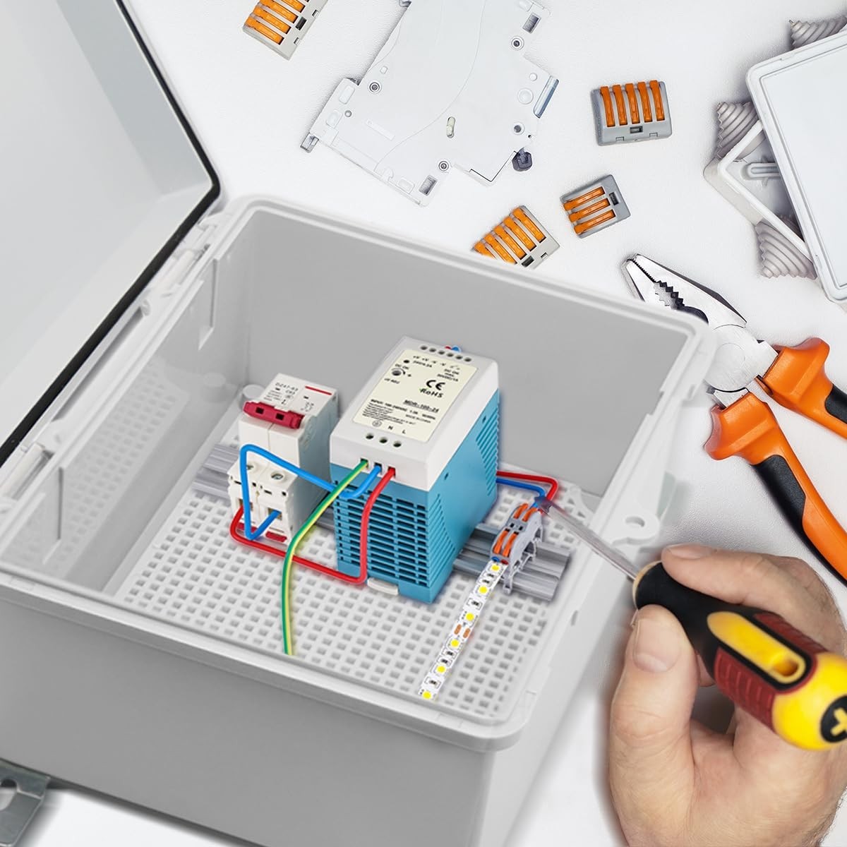 Outdoor Waterproof Electrical Box Junction Box Weatherproof IP67 ABS Plastic Enc