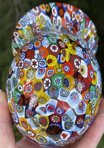 Murano Italian Venetian Millefiori Art glass Vintage lamp bell shade part - Picture 22 of 23