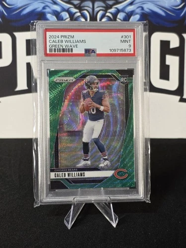 2024 Prizm Caleb Williams Green Wave Rookie PSA 9 Mint #301 RC