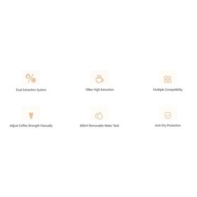 HiBREW 5 in 1 Multiple Capsule Coffee Machine Hot/Cold DG Cappuccino Nes Capsule