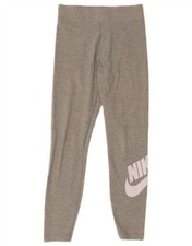 Nike Womens Graphic Leggings UK 10 Small Grey Cotton AT07