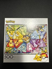 Pokémon Eevee's Stained Glass 500 Piece Jigsaw Puzzle Eeveelutions Buffalo Games