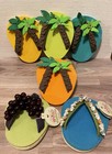 DrinkWear Wine Glass Coasters Flip Flop Set of 6 Attach to the Foot of Drink