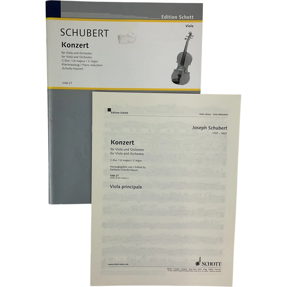 Schubert Konzert for Viola and Orchestra C Major VAB 27 Sheet Music Schott Music - Image 3 of 4