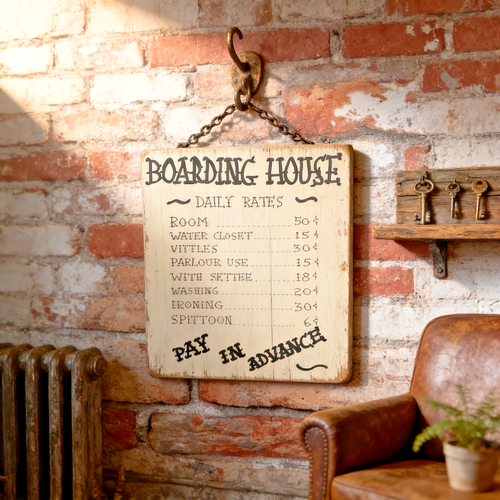 9"x7" " Nostalgic Wooden "Boarding House" Plaque...Made in USA...Ships Free! - Picture 3 of 10