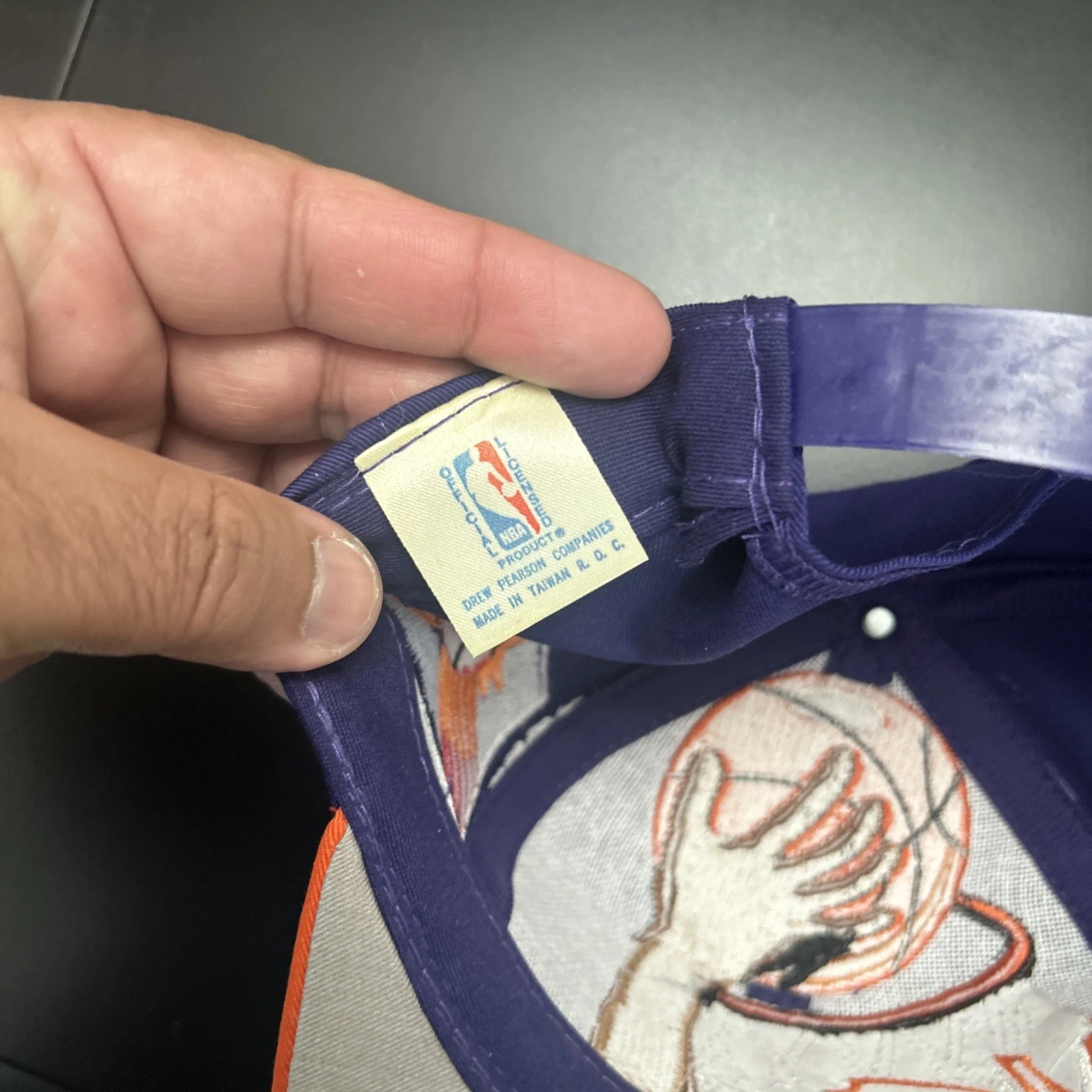 VTG 90s Phoenix Suns Drew Pearson Slam Dunk Twill NBA Graffiti Snapback Hat NWT - product detail image 12