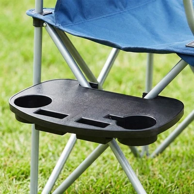 Clip On Camping Chair Side Table Cup Holder & Phone Storage Tray Outdoor Garden - Image 1 of 4
