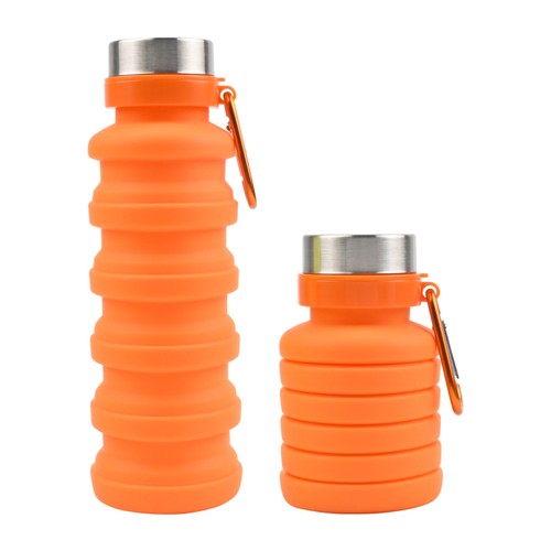 Faltbare Trinkflasche Tragbar Auslaufsicher Sport Wasserflasche mit Karabiner - Bild 16 von 17