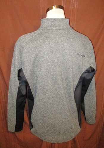 Spyder Core Men's 1/4-Zip Long-Sleeve Sweater, Shirt, Gray, Polyester, 2XL, EUC - Picture 3 of 6