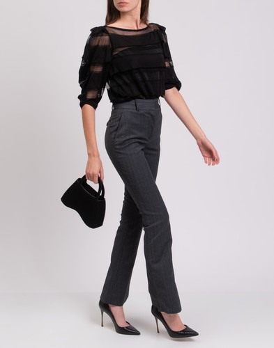RRP€547 BLUMARINE Blouse IT40 US4 UK8 S Black Lightweight Knit See Through - Picture 2 of 6