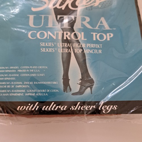 Silkies Ultra Control Top Womens Full Length Pantyhose Unopened Nude/Natural S - Picture 5 of 6