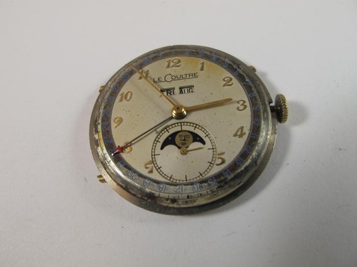 LECOULTRE TRIPLE DATE MOONPHASE GOLD FILLED VINTAGE BEAUTY - Picture 15 of 22