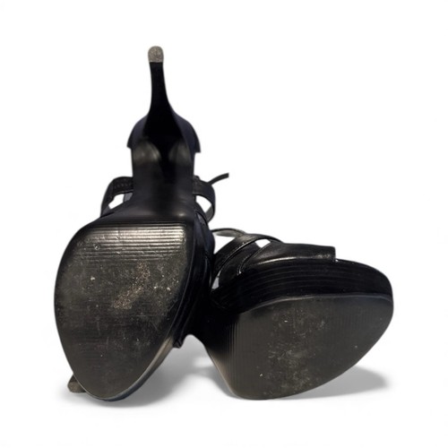 Sandalias de tacón alto Guess negras con tiras para mujer talla 7,5 M - Imagen 2 de 6