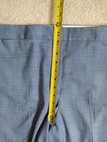 Talbots Pants Women Sz 12 Blue Herringbone Stretch Lined Dress Slacks Career New - Picture 8 of 12