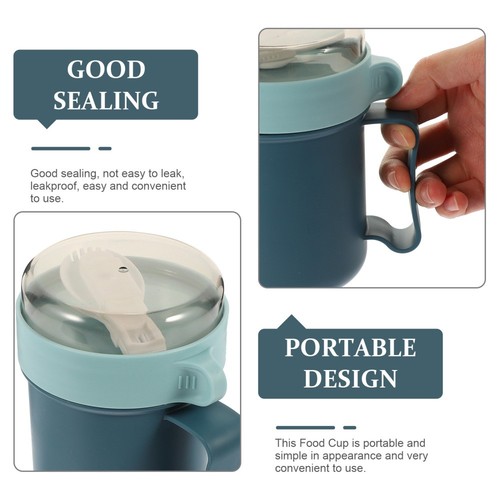 1 Set Getreidebecher mit Deckelmikrowave -Suppe Becher Handheld Breakfast Tasse - Bild 9 von 12