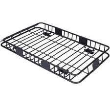 Rooftop Cargo Carrier BasketMotoring Roof RackTop Mount Roof Rack 64black Steel