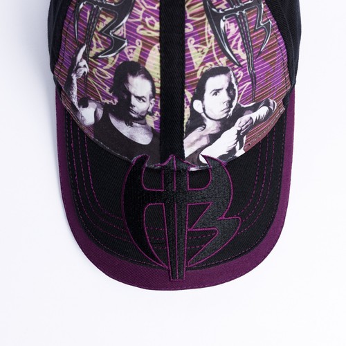 Vintage WWE Hardy Boyz Cap Jeff Matt Hardy 2008 Wrestling Hat Black Purple Adult - Picture 5 of 14