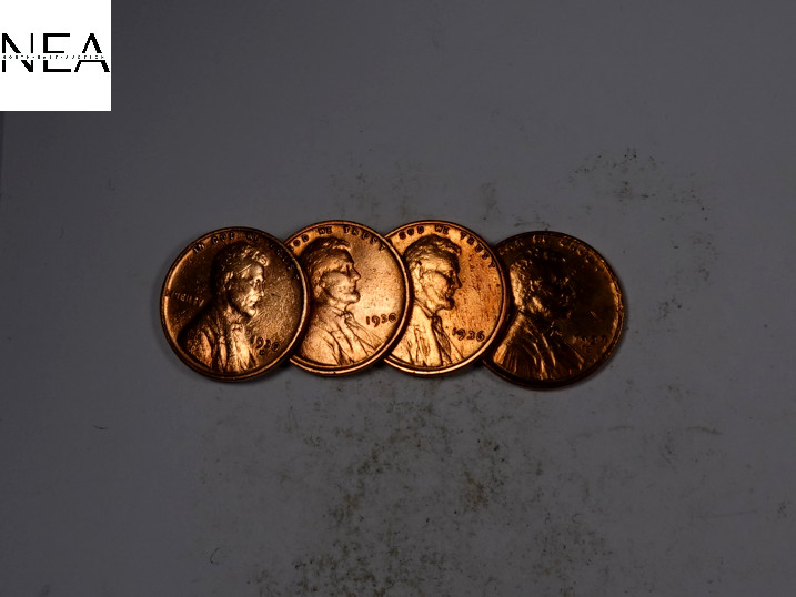 1930+1930-D+1936+1939-S Lincoln Wheat Penny Cent Lot ~ AU/Uncirculated~ ZWL64