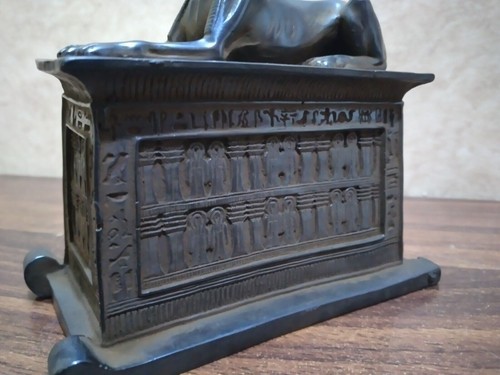 2x Ägyptischer Kasten Basalt Stein: Ebros Anubis & Wächtersphinx... - Bild 23 von 24