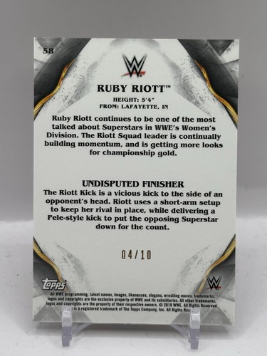 2019 Topps Undisputed WWE #58 Ruby Riott Gold 4/10 - Picture 2 of 2