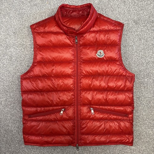 Moncler Gui Weste Rot Größe 2 Small 100% Original - Bild 1 von 11