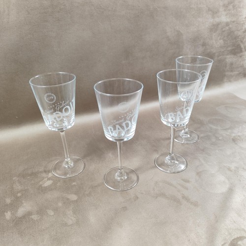 Lot de 4 verres Badoit eau gazeuse Made in France Vintage 1980 - Foto 3 di 6
