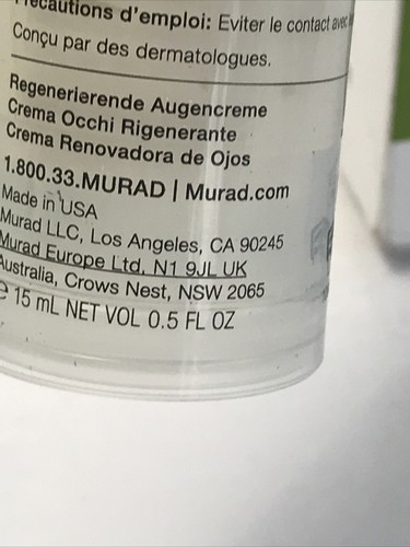 Murad Resurgence Renewing Eye Cream 15ml/0.5oz Full Size NIB - Picture 5 of 7