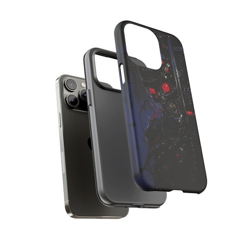 Phone Ink - Tough Case for iPhone Galaxy Pixel - Dark Cyborg Skull Android Robot - Picture 30 of 179