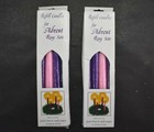 Lot of 8 11-1/2 Inch Advent Taper Refill Purple & Pink Candles for Ring Sets