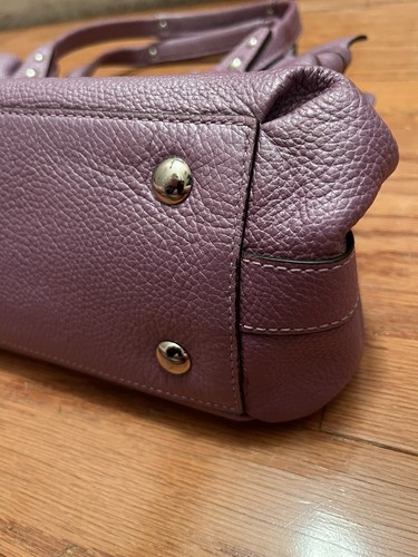 Vintage Coach Large Penelope Shopper Purple Pebbled Leather Tote Bag Y2K - Picture 3 of 15