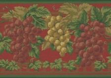 Waverly Rutherford Hill Sonoma Napa Valley Merlot Red Grapes Wallpaper Border