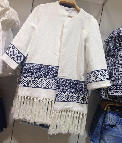ZARA KIMONO BORDADO CRUDO TALLAS M Ref. 7521/023 - Imagen 4 de 9