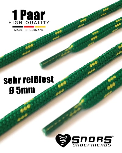 runde SCHNÜRSENKEL für WANDERSCHUHE ARBEITSSCHUHE, 75-200cm, 5mm Polyester SNORS - Bild 70 von 108
