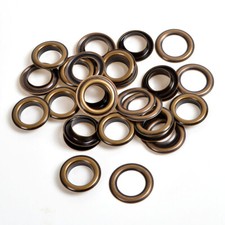 12/14/17/20mm Large Size Antique Brass 100 Grommets Eyelets Rings Leather Craft
