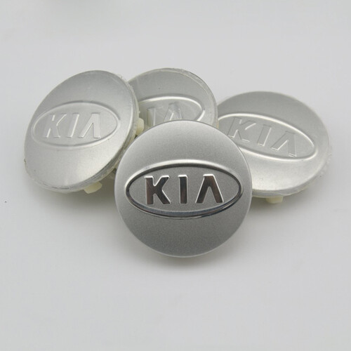 4x 58mm KIA Nabendeckel Felgendeckel Nabenkappen Grau XW0609-8 - Bild 2 von 3