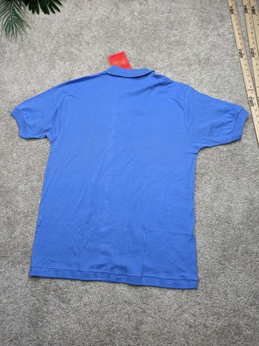 Vintage Single Stitch Polo Shirt Dead Stock Mens XL Hong Kong Knit Blue 90s NWT - Picture 7 of 12