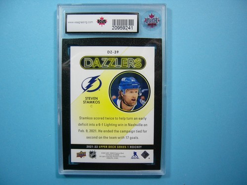 2021/22 UPPER DECK U.D. DAZZLERS CARD #DZ-39 STEVEN STAMKOS KSA 9.5 ORANGE UD - Picture 2 of 2