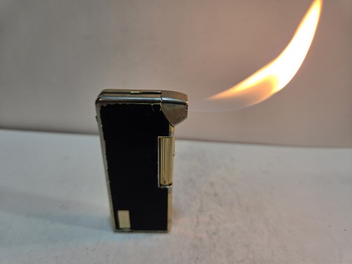 Encendedor de pipa de butano Colibrí vintage en funcionamiento esmalte negro, tono dorado 7410/36 - Imagen 9 de 9
