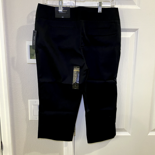 NUEVO Pantalón Worthington Moderno Calce Largo Corte Pierna Negro Talla 4 Elastizado Nuevo con Etiquetas - Imagen 10 de 10