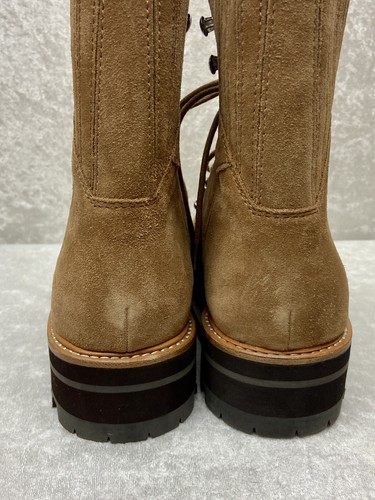 Marc Fisher LTD LIzzie Lug sole Ankle Boot Brown Suede Leather Upper 11M - Picture 7 of 18