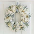 Cream Hydrangea Wreath For Front Door Outside Front Door Wedding Decorations Wit