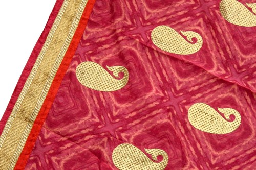 Dupatta Scarf Vintage Indian Embroidered Long Stole Shawl Woman Hijab LD6237 - Picture 5 of 9