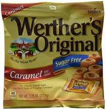 Werther's Original Hard Candy, Caramel Sugar Free, 2.75-Ounce Bags [12-Bags]