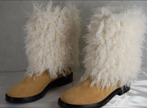 casadei fur boots