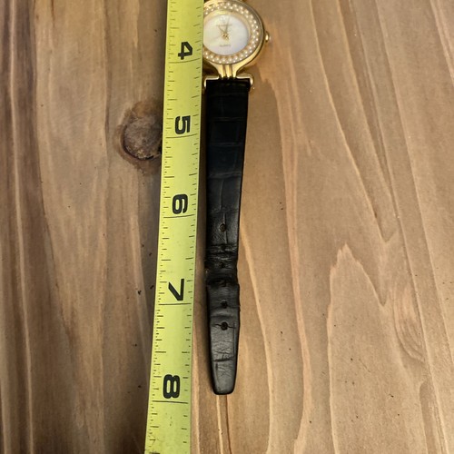 Ladies Peugeot Watch Gold Tone Mother of Pearl Dial Quartz New Battery - Picture 3 of 12