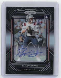 2022 Panini Chronicles #PB-24 Bailey Zappe Prizm Black Auto Silver RC