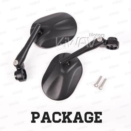 Bar end mirrors STARK oval black fits Moto Guzzi threaded stock handlebar ε - Picture 11 of 11