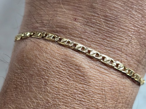 Womens Vintage Estate 14K Yellow Gold Italian Bracelet 4.8g E5222 - Picture 3 of 3