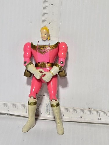 Figura de acción de colección Power Rangers Zeo Pink Ranger 1996 Bandai - Usada