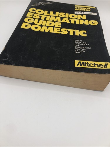 MITCHELL COLLISION ESTIMATING GUIDE DOMESTIC GENERAL MOTORS GMC Oct 1992 34/14 - Picture 2 of 7